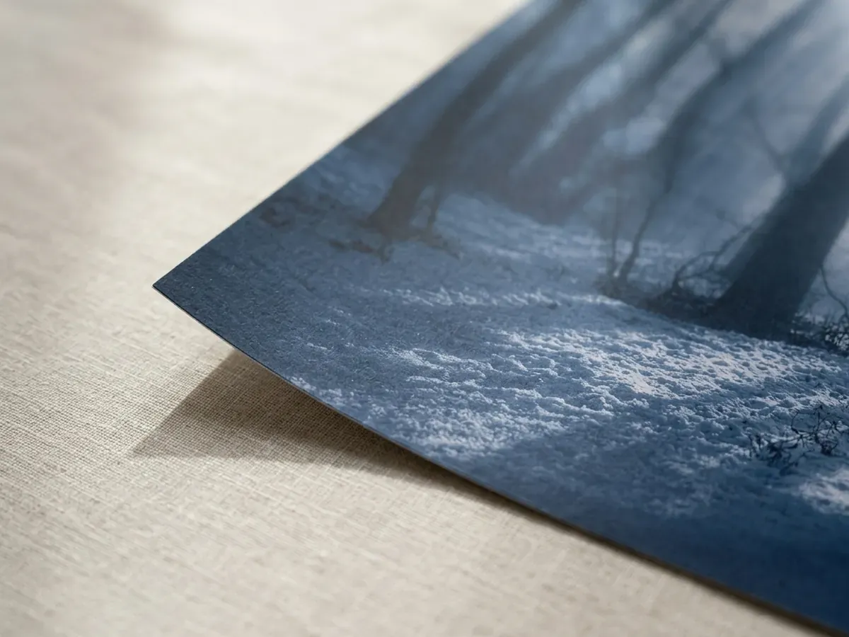 Gros plan sur le grain du papier d’un tirage photo